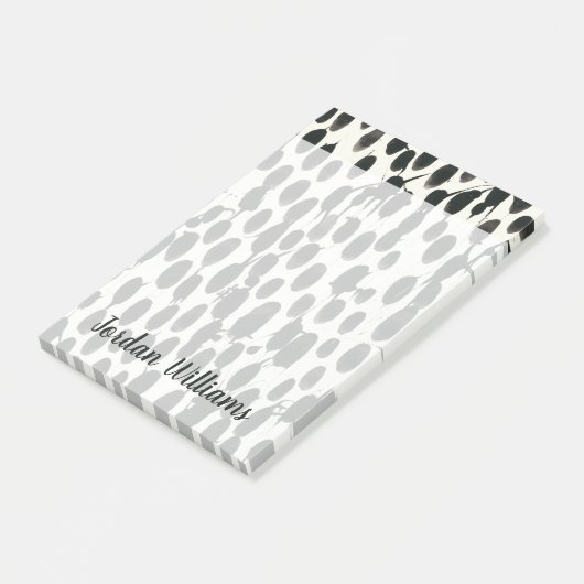 Jouw naam toevoegen | Invariabele I | Zwarte Water Post-it® Notes (Schuin)