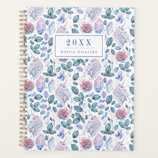 Jouw naam toevoegen/Jaar | Crystals en Rozen van U Planner (Voorkant)