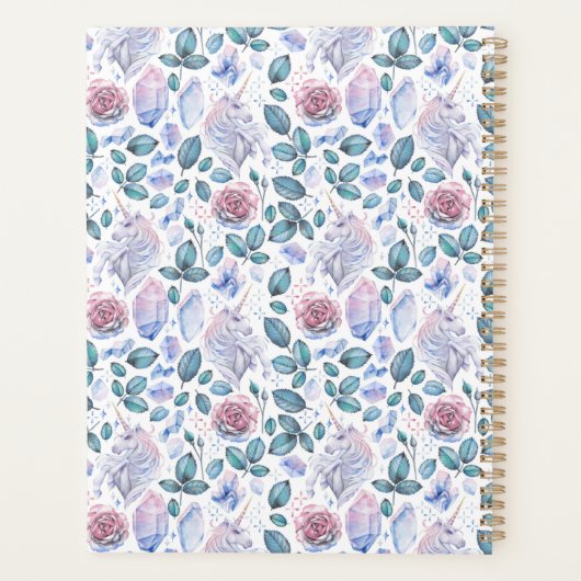 Jouw naam toevoegen/Jaar | Crystals en Rozen van U Planner (Achterkant)