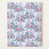 Jouw naam toevoegen/Jaar | Roze en blauw Roos Planner (Achterkant)