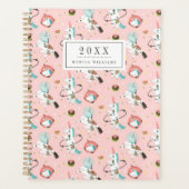 Jouw naam toevoegen/Jaar | Unicorns in het ruimtep Planner (Voorkant)