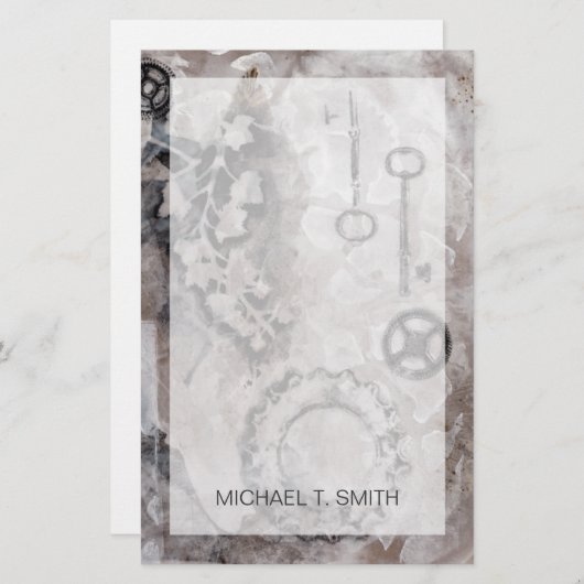 Jouw naam toevoegen | Juxtaposition II Briefpapier (Voorkant / Achterkant)