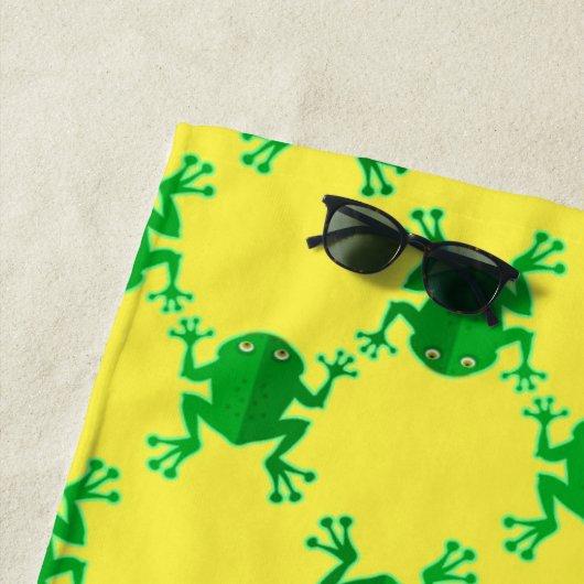Jouw naam toevoegen | Kekkikkers voor Cartoon Strandlaken (In situ)