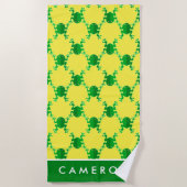 Jouw naam toevoegen | Kekkikkers voor Cartoon Strandlaken (Voorkant)