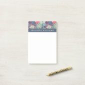 Jouw naam toevoegen | Kleurig Succulent Patroon Post-it® Notes (Op bureau)