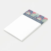 Jouw naam toevoegen | Kleurig Succulent Patroon Post-it® Notes (Schuin)