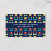 Jouw naam toevoegen | Kleurrijk flessenpatroon Visitekaartje (Achterkant)