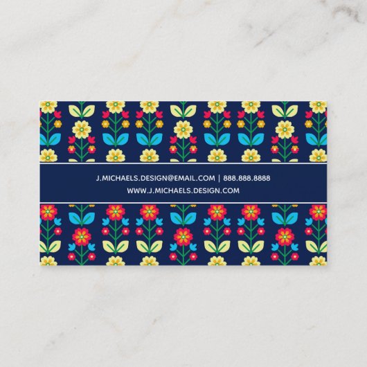 Jouw naam toevoegen | Kleurrijk flessenpatroon Visitekaartje (Achterkant)