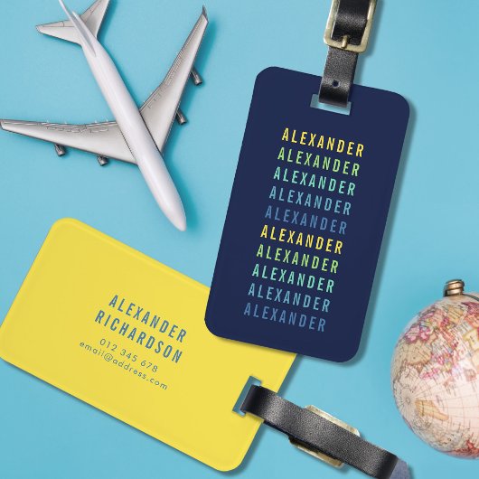 Jouw naam toevoegen Kleurverloop genezen Bagagelabel