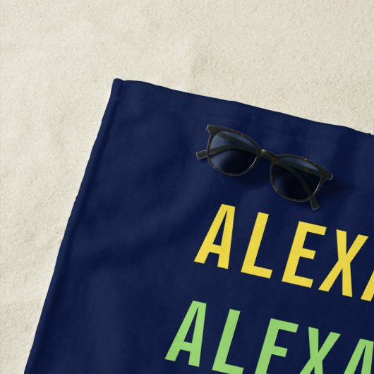 Jouw naam toevoegen Kleurverloop genezen Strandlaken (In situ)