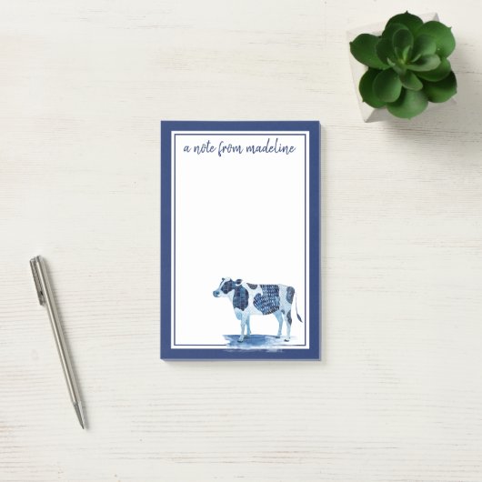 Jouw naam toevoegen | Kobalt Blue Farm Animals - K Post-it® Notes (Kantoor)