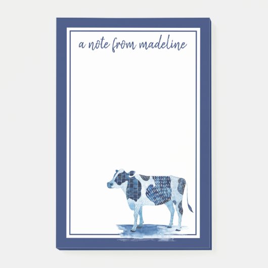 Jouw naam toevoegen | Kobalt Blue Farm Animals - K Post-it® Notes (Voorkant)