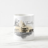 Jouw naam toevoegen | Koffiezijtekening Koffiemok (Center)