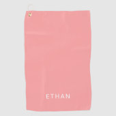 Jouw naam toevoegen | Koraal Golfhanddoek (Voorkant)