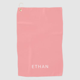 Jouw naam toevoegen | Koraal Golfhanddoek