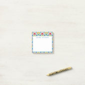 Jouw naam toevoegen | Kunstpatroon Floral Heart Fo Post-it® Notes (Op bureau)