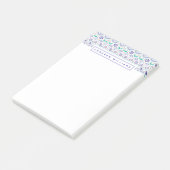 Jouw naam toevoegen | Kunstpatroon Mexicaanse voge Post-it® Notes (Schuin)