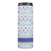 Jouw naam toevoegen | Kunstpatroon Mexicaanse voge Thermosbeker (Achterkant)