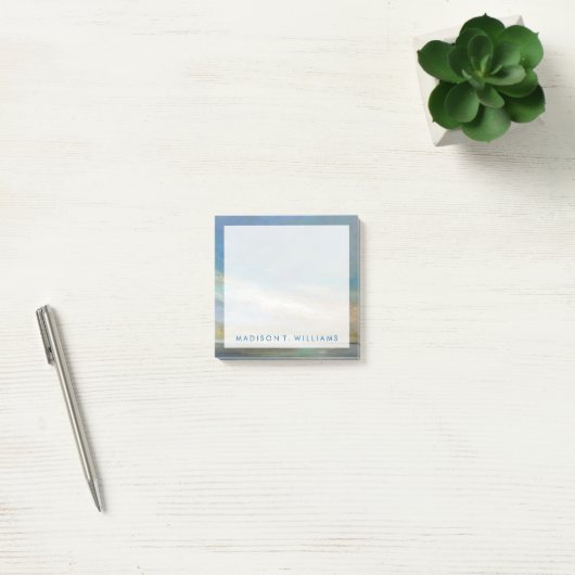Jouw naam toevoegen | Kustwolken met oceaan Post-it® Notes (Kantoor)