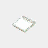 Jouw naam toevoegen | Kute Little Fox Pattern Post-it® Notes (Schuin)