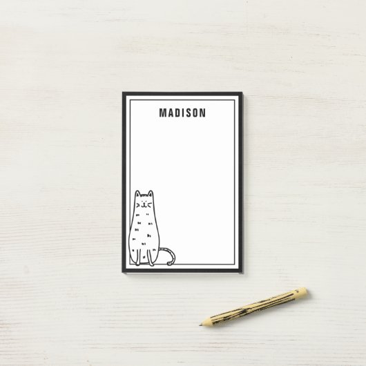 Jouw naam toevoegen | Kutkat Post-it® Notes (Op bureau)