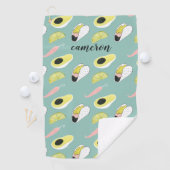 Jouw naam toevoegen | Laten we Taco Over Liefde |  Golfhanddoek (Insitu)