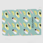 Jouw naam toevoegen | Laten we Taco Over Liefde |  Golfhanddoek (Horizontaal)