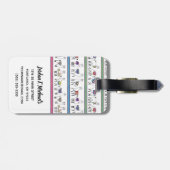 Jouw naam toevoegen | Llama Stripe Pattern Bagagelabel (Achterkant horizontaal)