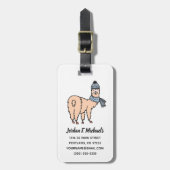 Jouw naam toevoegen | Llama's in Petten en kruider Bagagelabel (Voorkant verticaal)