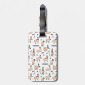 Jouw naam toevoegen | Llama's in Petten en kruider Bagagelabel (Achterkant verticaal)