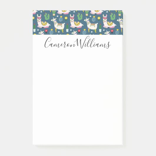 Jouw naam toevoegen | Llamas in zonnebrillen Post-it® Notes (Voorkant)