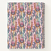 Jouw naam toevoegen | Llamas on Stripes Pattern Notitieboek (Achterkant)