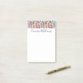 Jouw naam toevoegen | Llamas on Stripes Pattern Post-it® Notes (Op bureau)