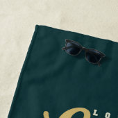 Jouw naam toevoegen | Longbordsurfen | Californië  Strandlaken (In situ)