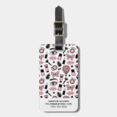 Jouw naam toevoegen | Makeup Sticker Pattern Bagagelabel (Voorkant verticaal)