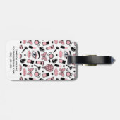 Jouw naam toevoegen | Makeup Sticker Pattern Bagagelabel (Achterkant horizontaal)