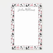 Jouw naam toevoegen | Makeup Sticker Pattern Post-it® Notes (Voorkant)