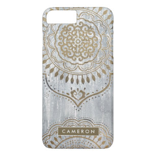 Jouw naam toevoegen   Mandala Gold Design iPhone 8/7 Plus Hoesje