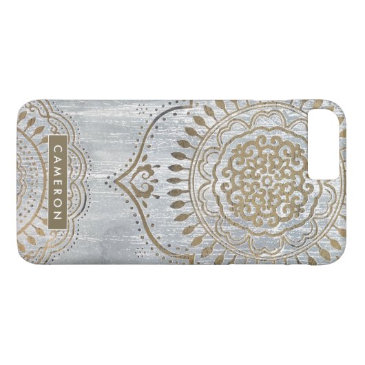 Jouw naam toevoegen | Mandala Gold Design Case-Mate iPhone Case (Achterkant (Horizontaal))
