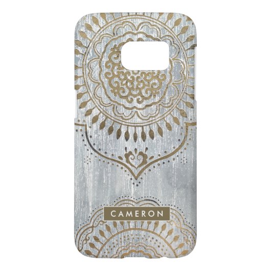 Jouw naam toevoegen | Mandala Gold Design Case-Mate Samsung Galaxy Hoesje (Achterkant)