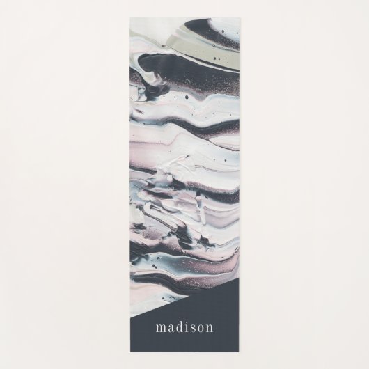 Jouw naam toevoegen | Marbling V Crop Yogamat (Voorkant)