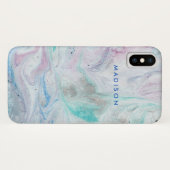 Jouw naam toevoegen | Marmer I Case-Mate iPhone Case (Achterkant (horizontaal))