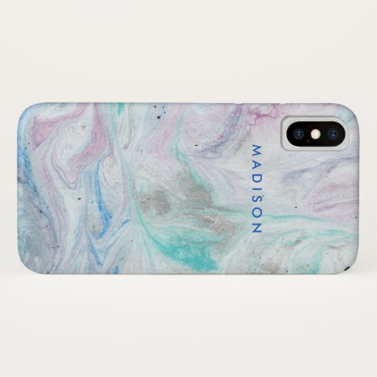 Jouw naam toevoegen | Marmer I Case-Mate iPhone Case (Achterkant (horizontaal))