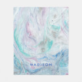 Jouw naam toevoegen | Marmer I Fleece Deken (Voorkant)