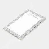 Jouw naam toevoegen | Medisch B&W patroon Post-it® Notes (Schuin)