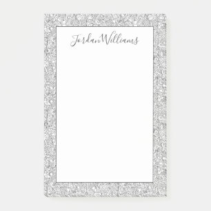 Jouw naam toevoegen Medisch B&W patroon Post-it® Notes