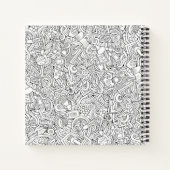 Jouw naam toevoegen | Medische B&W-patroon Notitieboek (Achterkant)