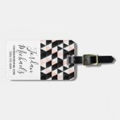 Jouw naam toevoegen | Met de hand getrokken drieho Bagagelabel (Voorkant horizontaal)