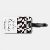 Jouw naam toevoegen | Met de hand getrokken drieho Bagagelabel (Achterkant horizontaal)