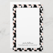 Jouw naam toevoegen | Met de hand getrokken drieho Briefpapier (Voorkant / Achterkant)